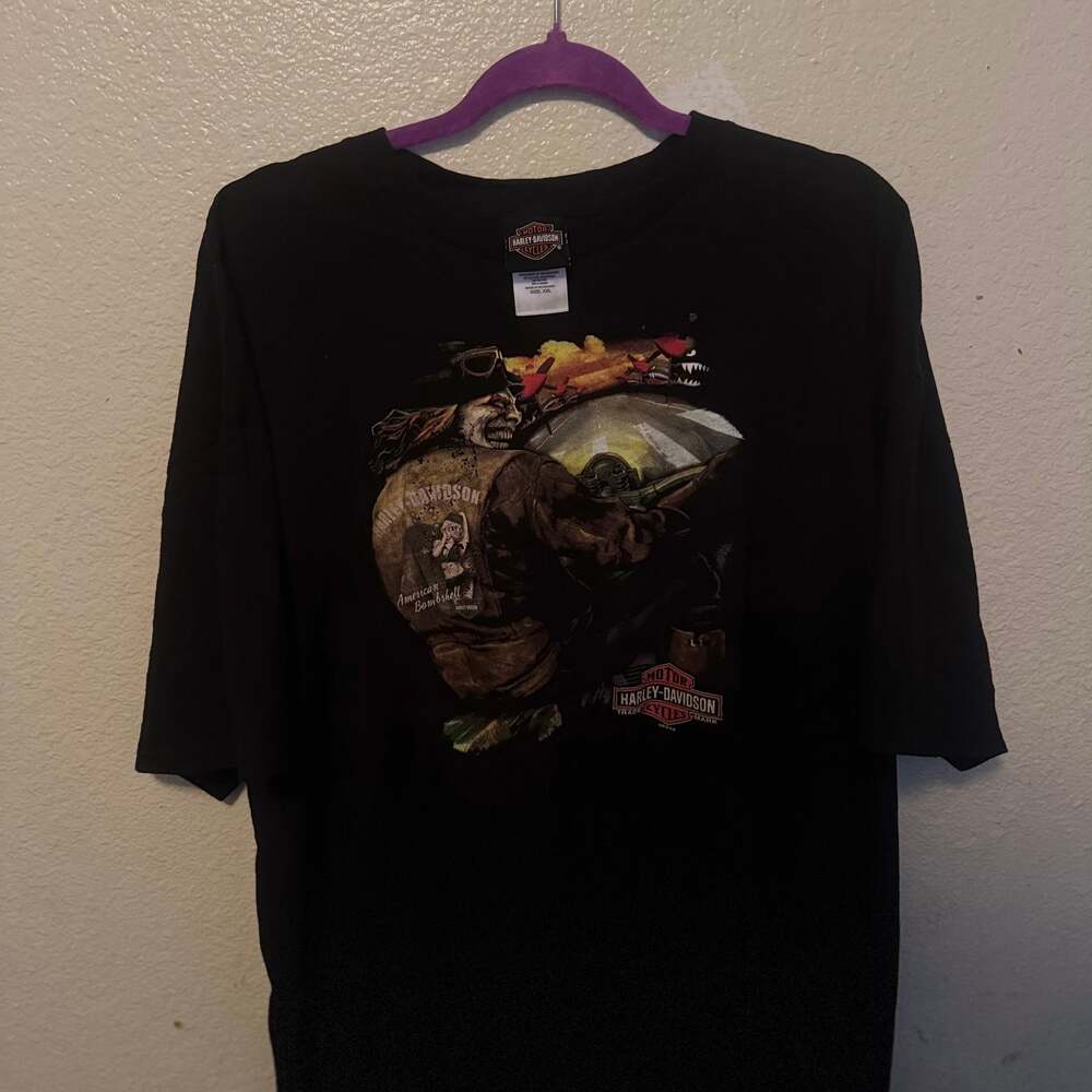 Harley Davidson Motorcycles Live to Ride Black T-Shirt Size XL Hal's WI